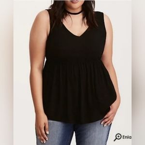 Babydoll lace up open back Top